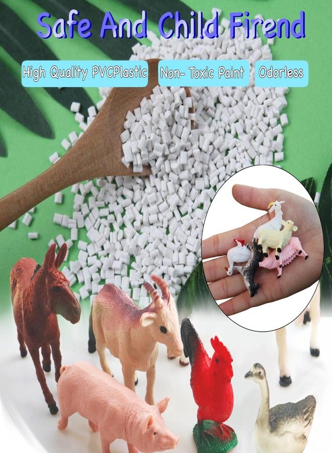 Yowlieu 15 Pcs Mini Figures Toys Realistic Farm Animal Figurines, Plastic Learning Educational Playset Animal Themed Party Supplies Cake Topper Ornaments for Easter Egg Birthday Christmas - Image 3